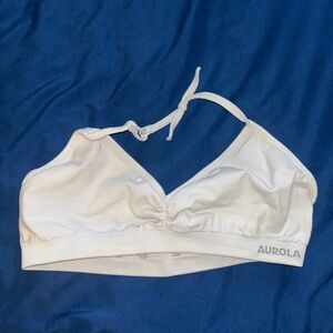 White Aurola sports bra
